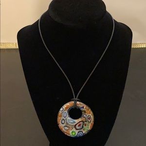 Statement necklace glass blown